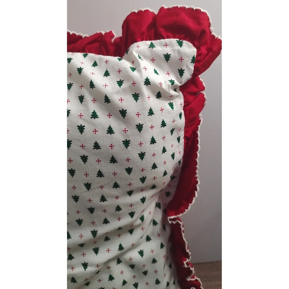 Vintage OLD WORLD Santa Toy Bag Handmade Throw Pillow Approx 16x15